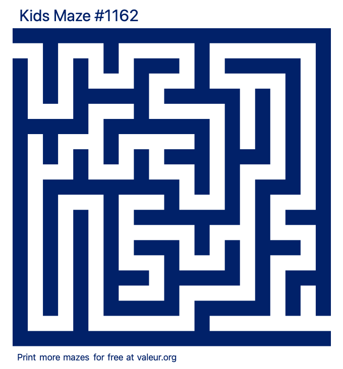 Free Printable Kids Maze number 1162