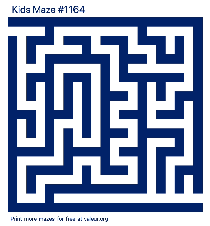 Free Printable Kids Maze number 1164