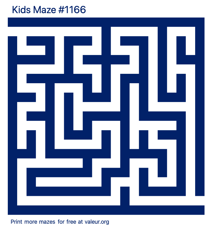 Free Printable Kids Maze number 1166