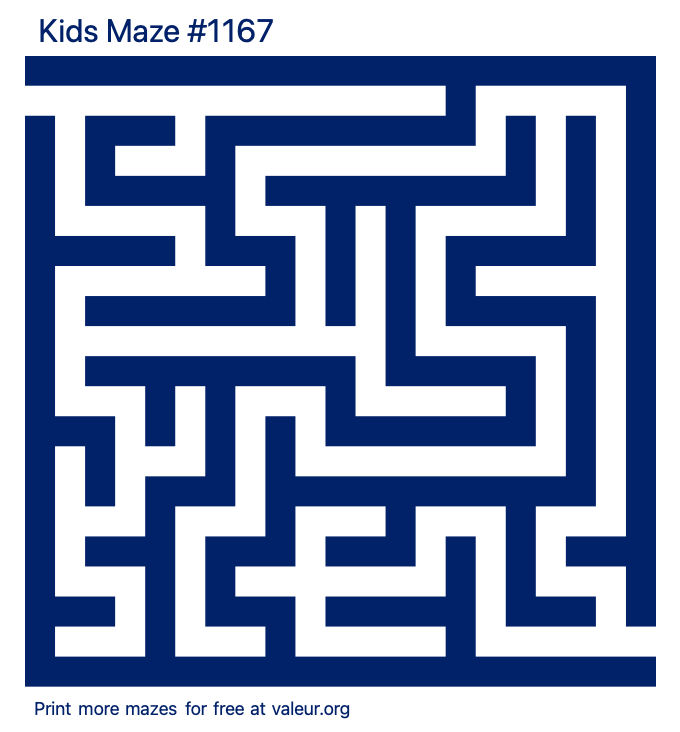 Free Printable Kids Maze number 1167