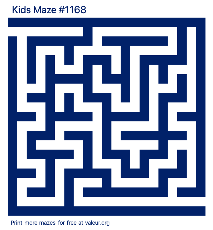 Free Printable Kids Maze number 1168