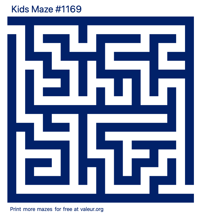 Free Printable Kids Maze number 1169