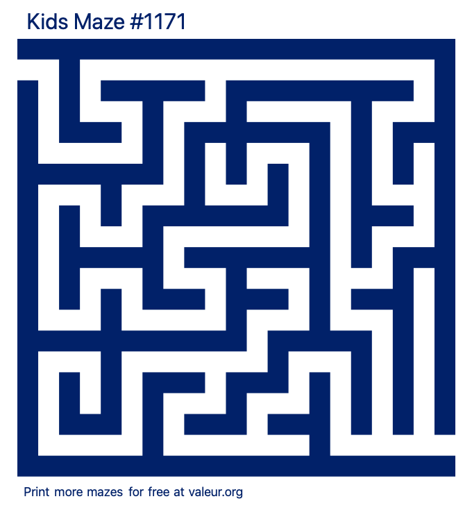 Free Printable Kids Maze number 1171