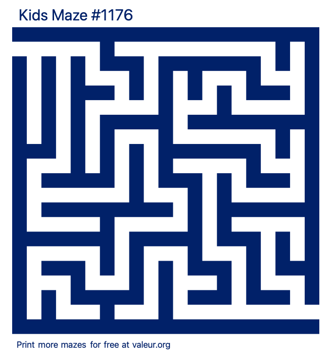 Free Printable Kids Maze number 1176