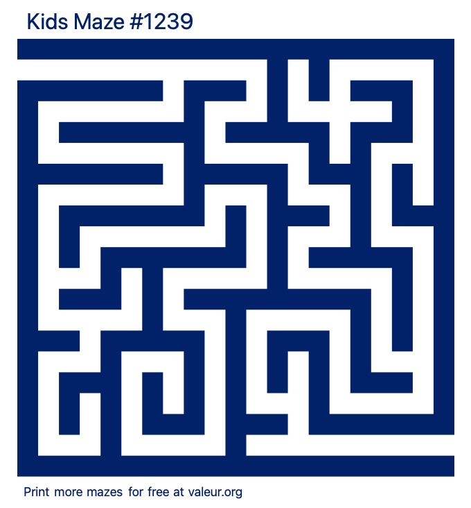 Free Printable Kids Maze number 1239