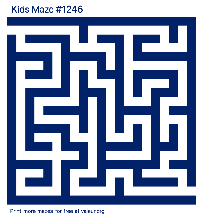 Free Printable Kids Maze number 1246