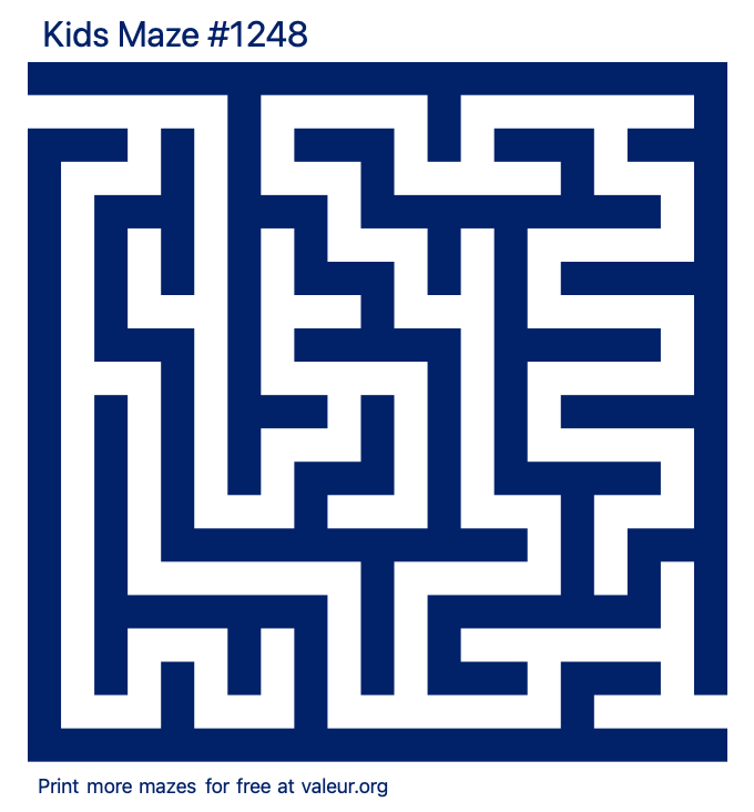 Free Printable Kids Maze number 1248