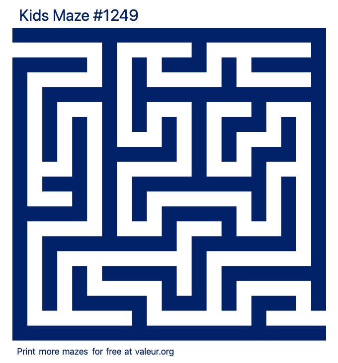 Free Printable Kids Maze number 1249