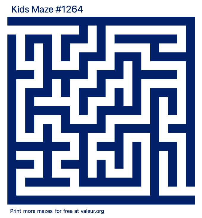 Free Printable Kids Maze number 1264