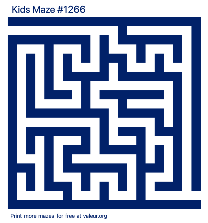 Free Printable Kids Maze number 1266