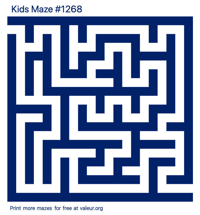 Free Printable Kids Maze number 1268