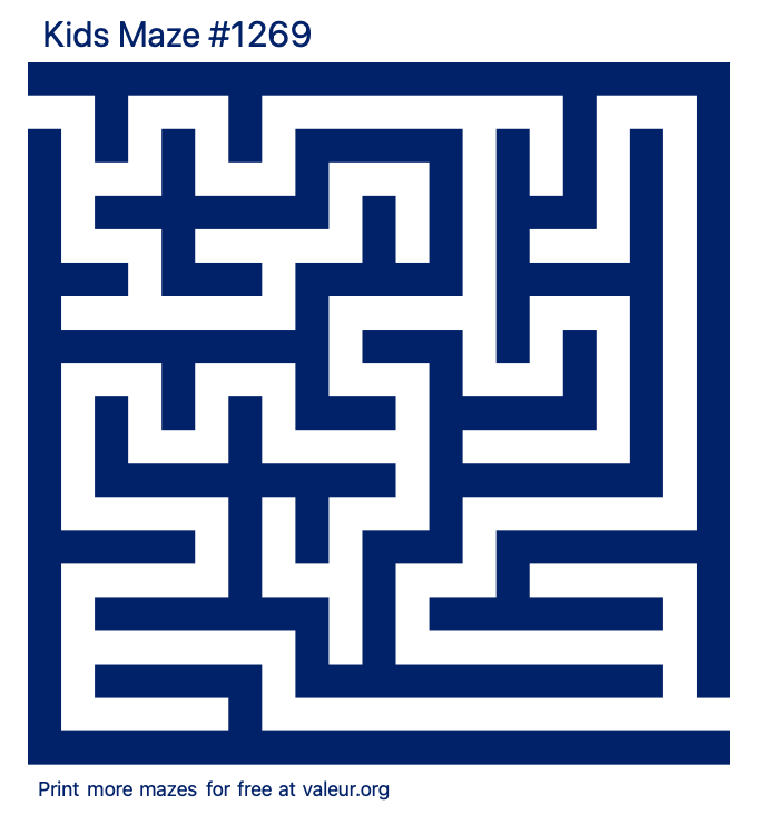 Free Printable Kids Maze number 1269