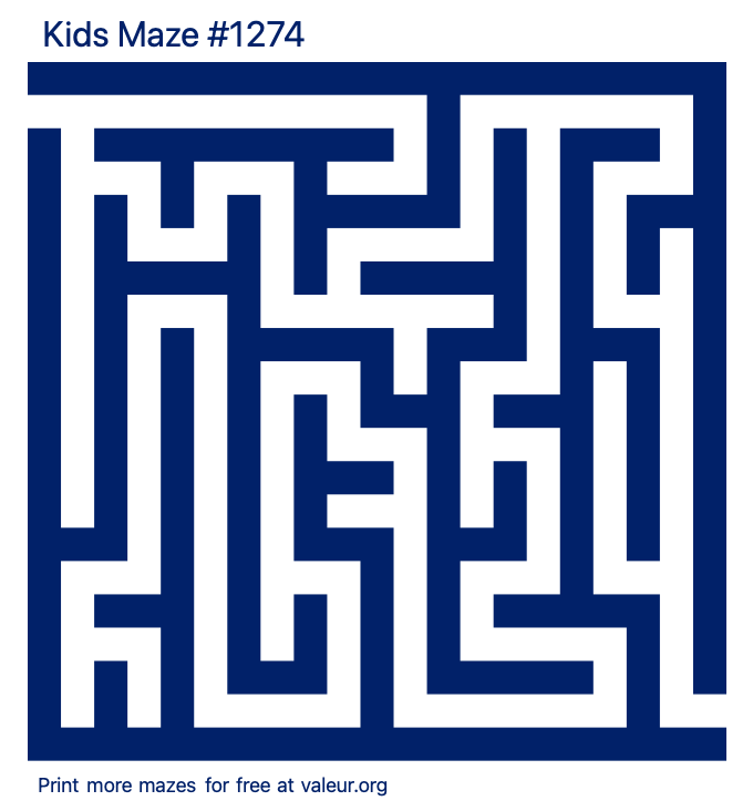 Free Printable Kids Maze number 1274