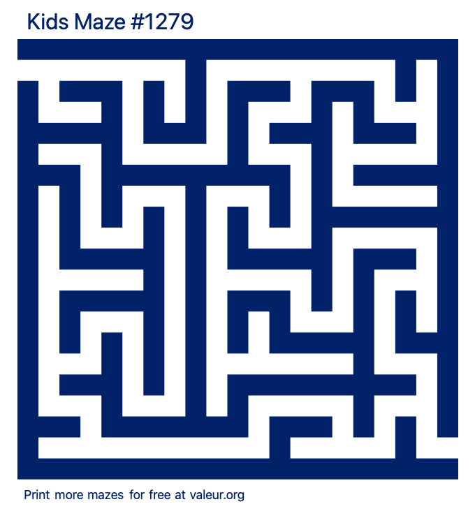 Free Printable Kids Maze number 1279