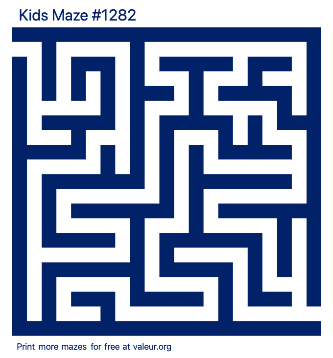 Free Printable Kids Maze number 1282