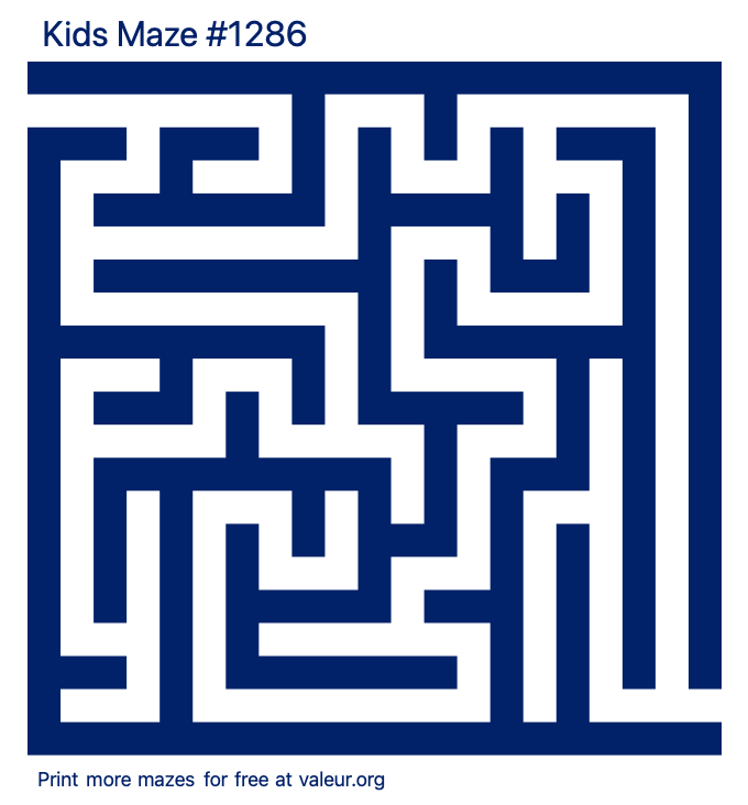 Free Printable Kids Maze number 1286