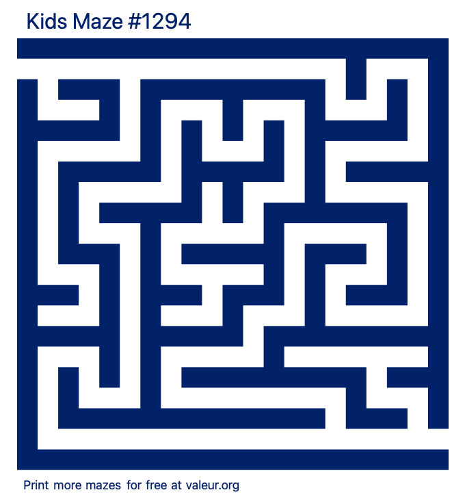 Free Printable Kids Maze number 1294