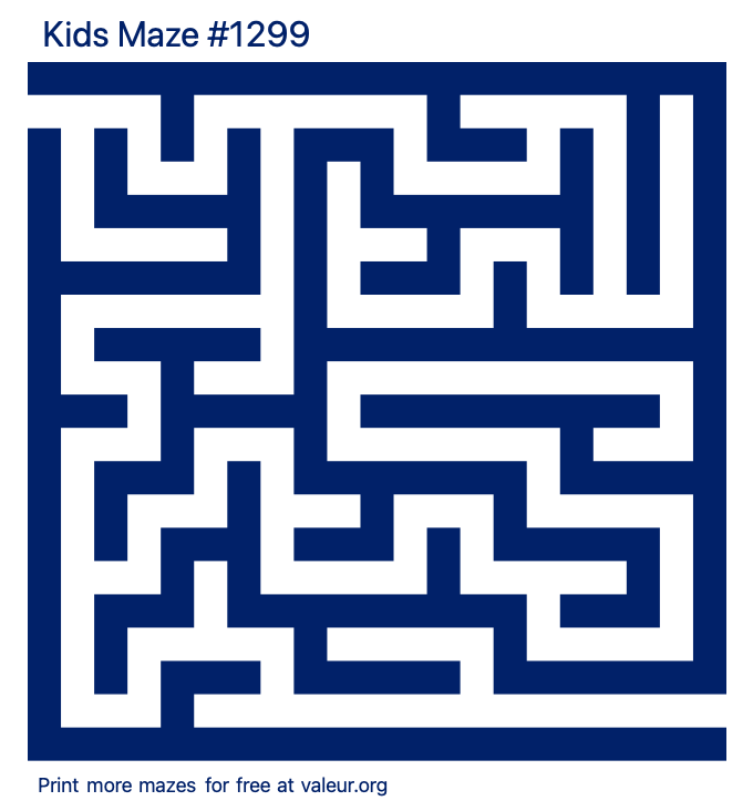 Free Printable Kids Maze number 1299