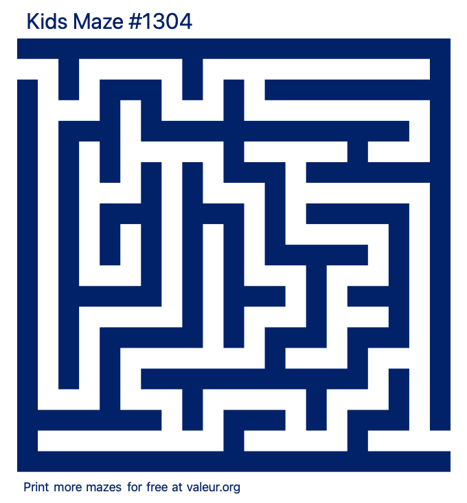 Free Printable Kids Maze number 1304