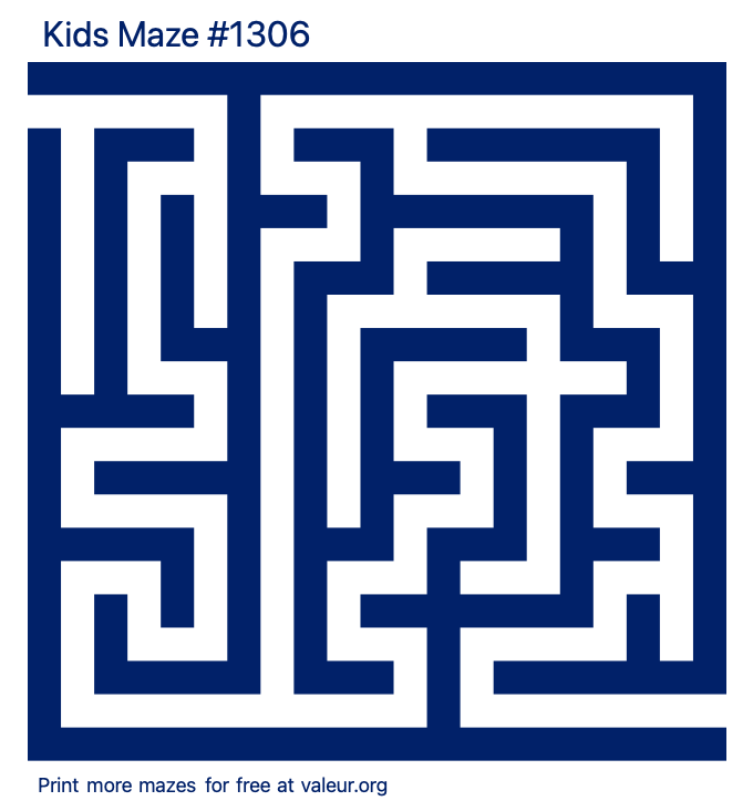 Free Printable Kids Maze number 1306