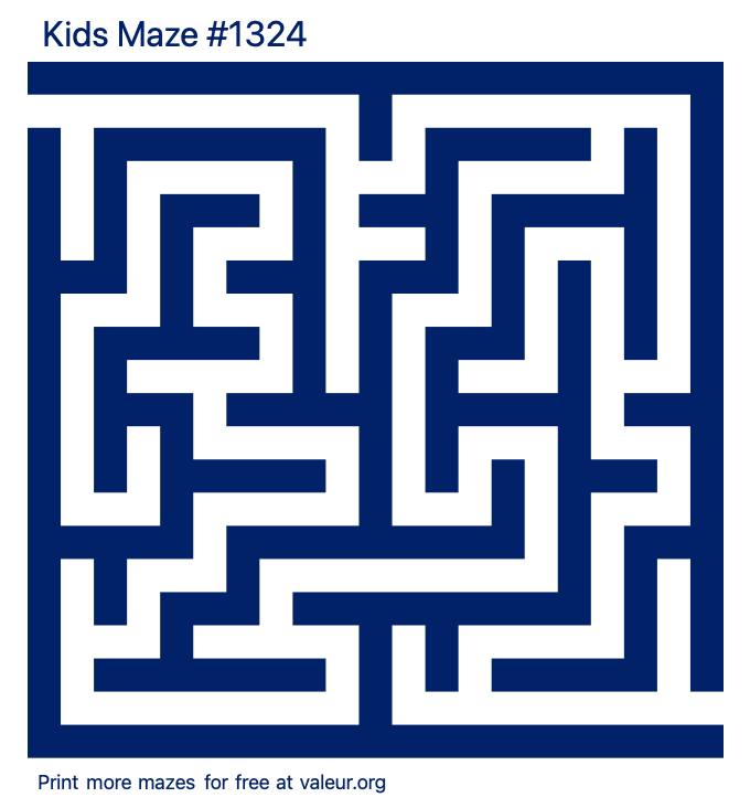 Free Printable Kids Maze number 1324