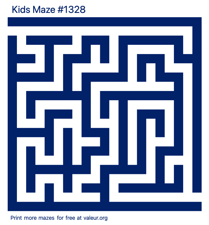 Free Printable Kids Maze number 1328