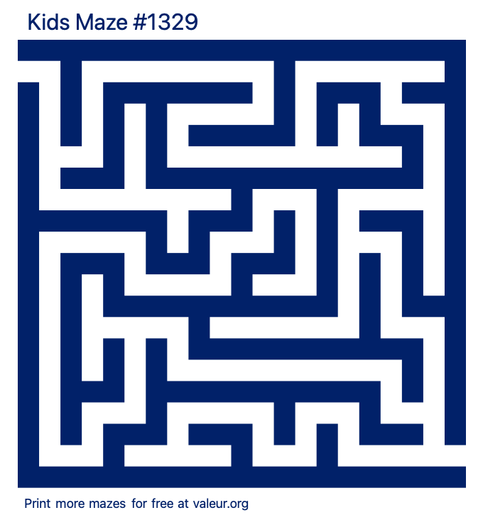 Free Printable Kids Maze number 1329