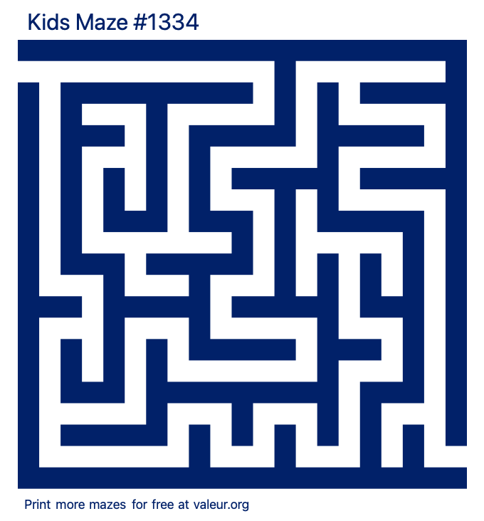 Free Printable Kids Maze number 1334