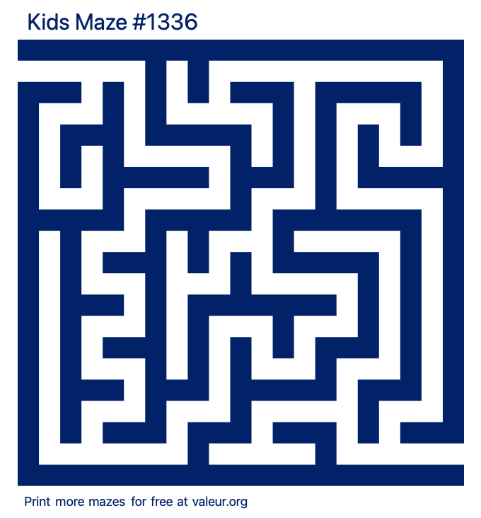 Free Printable Kids Maze number 1336
