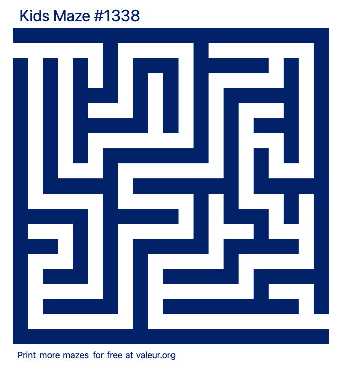 Free Printable Kids Maze number 1338
