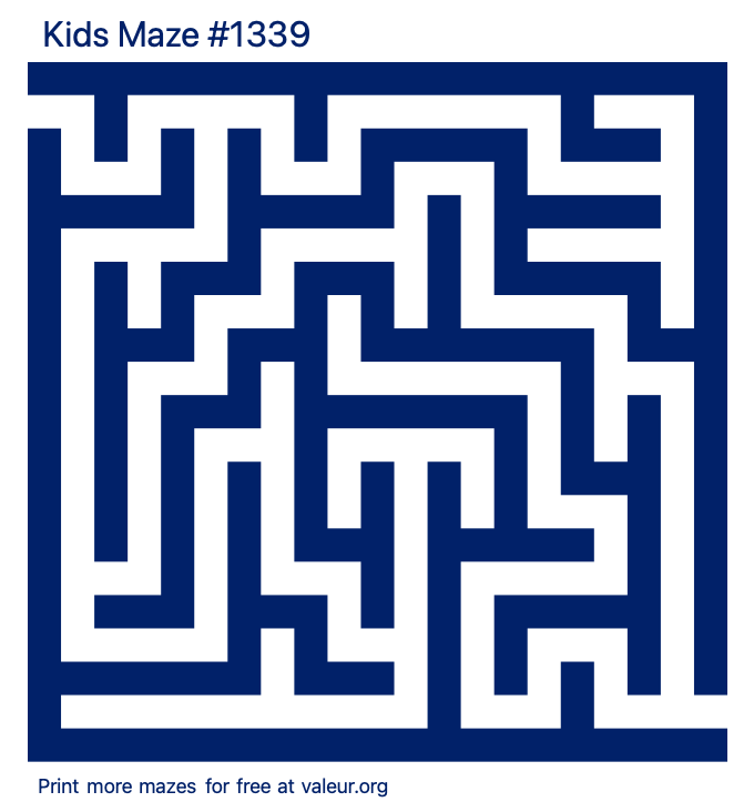 Free Printable Kids Maze number 1339