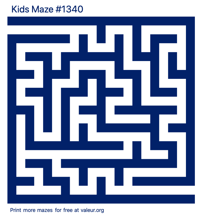 Free Printable Kids Maze number 1340