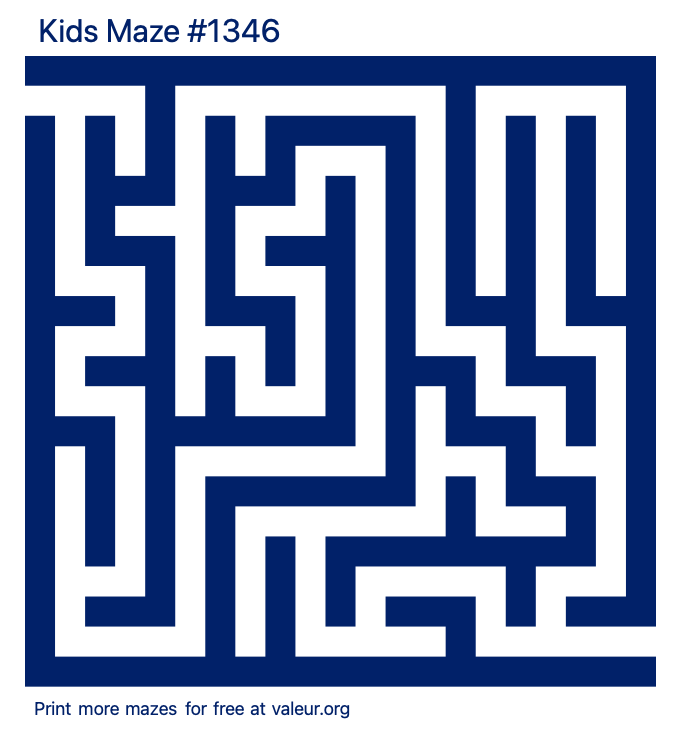Free Printable Kids Maze number 1346