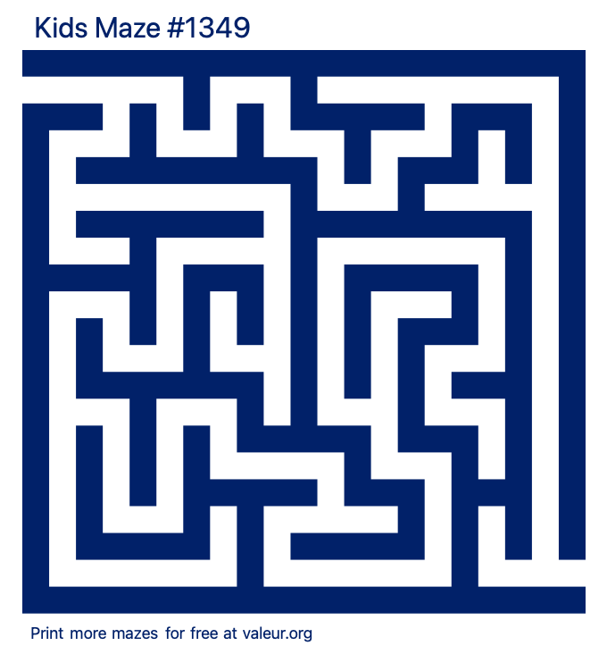 Free Printable Kids Maze number 1349