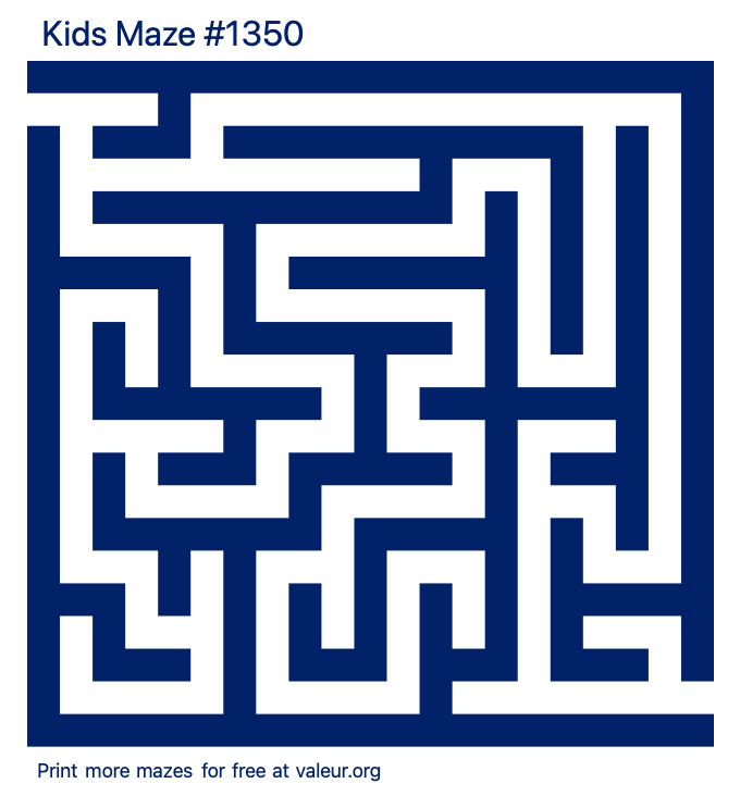 Free Printable Kids Maze number 1350