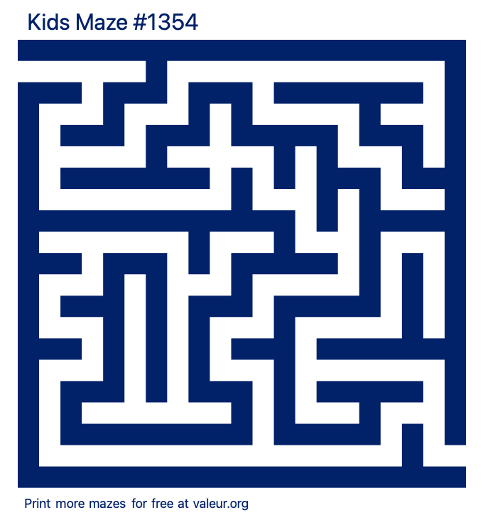Free Printable Kids Maze number 1354