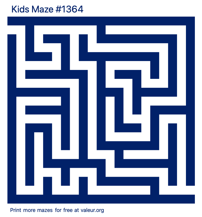 Free Printable Kids Maze number 1364
