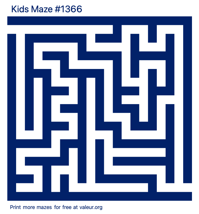 Free Printable Kids Maze number 1366