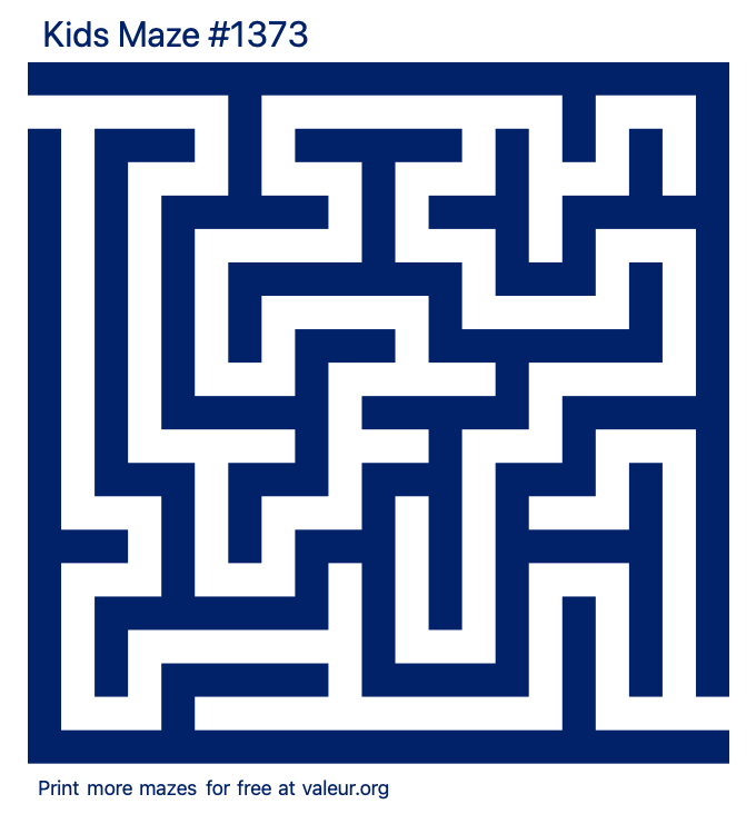 Free Printable Kids Maze number 1373