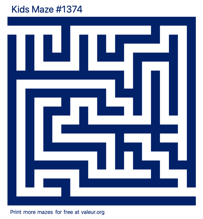 Free Printable Kids Maze number 1374