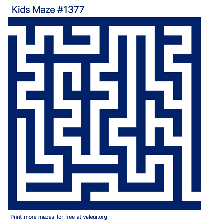 Free Printable Kids Maze number 1377