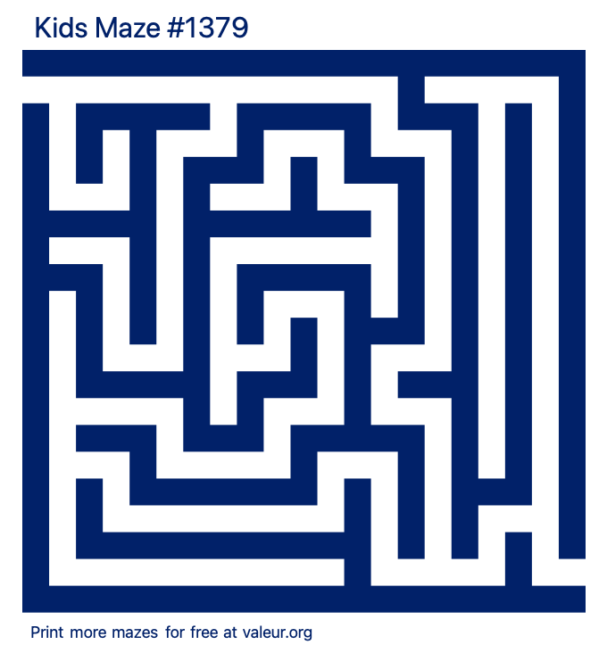 Free Printable Kids Maze number 1379