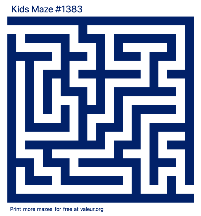 Free Printable Kids Maze number 1383