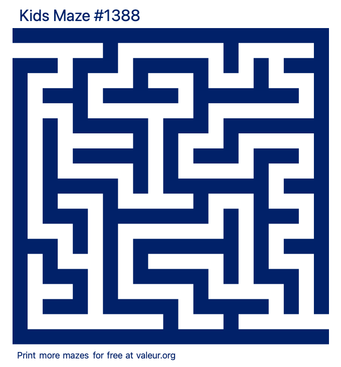 Free Printable Kids Maze number 1388