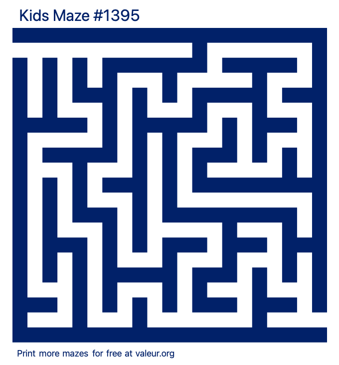 Free Printable Kids Maze number 1395