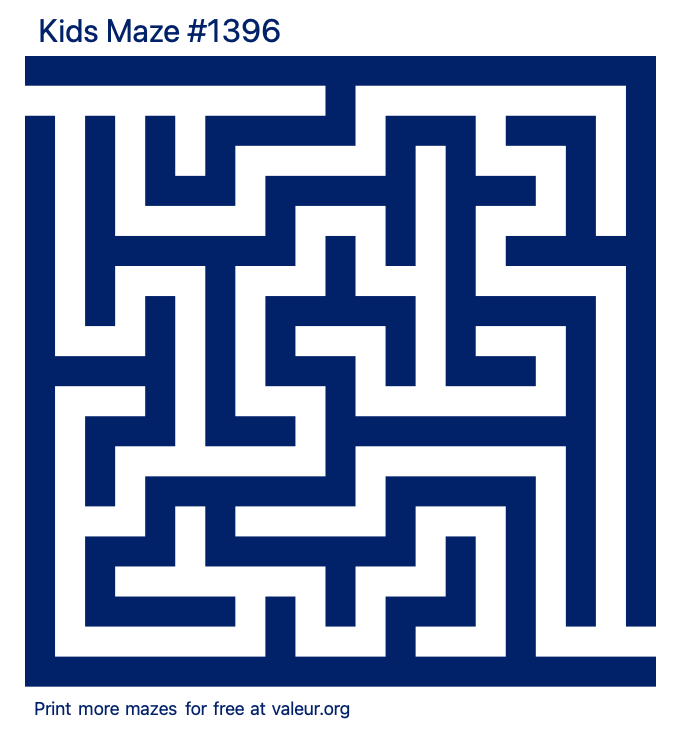 Free Printable Kids Maze number 1396