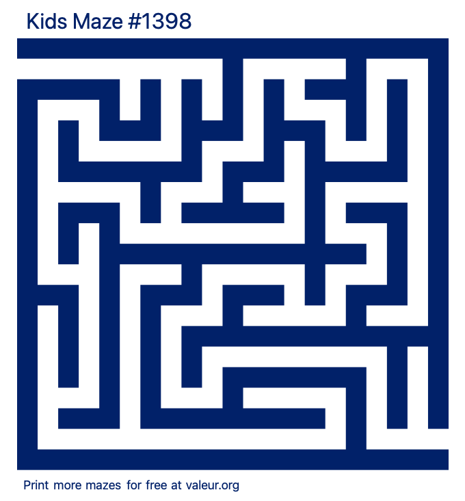 Free Printable Kids Maze number 1398