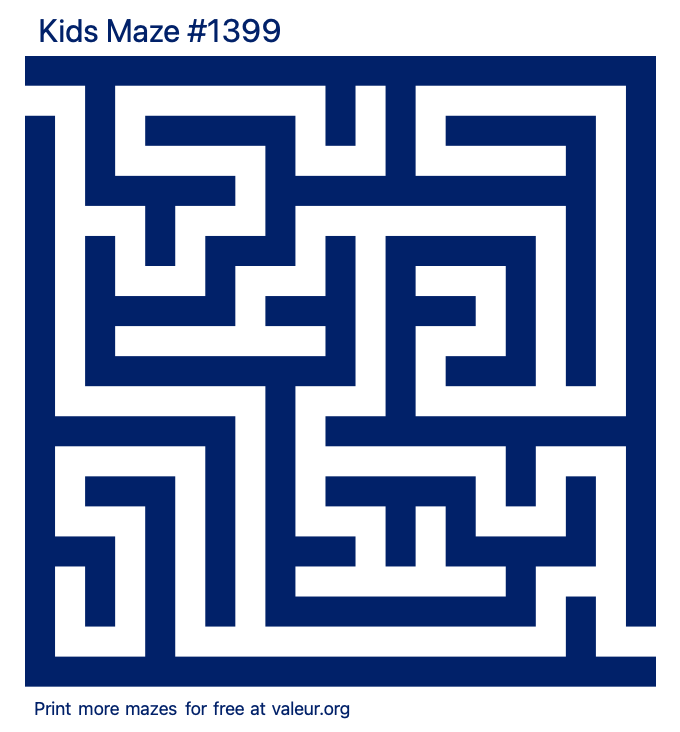 Free Printable Kids Maze number 1399