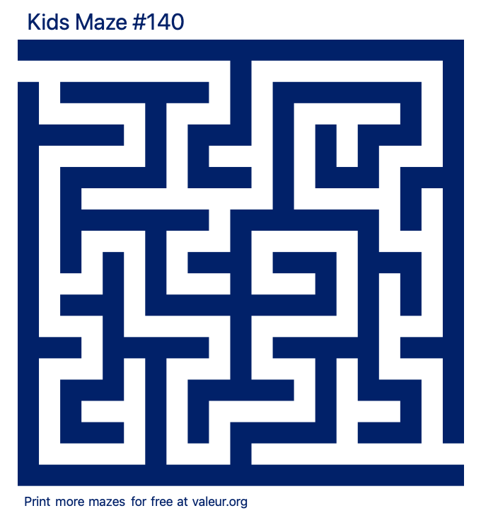 Free Printable Kids Maze number 140