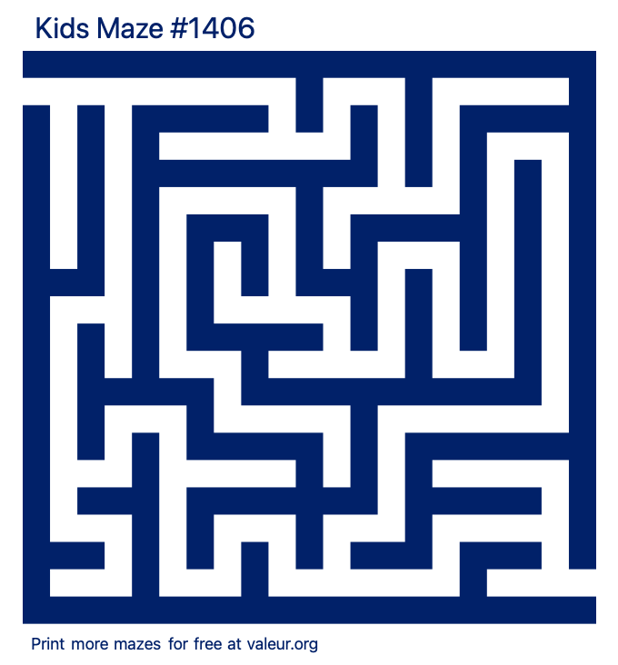 Free Printable Kids Maze number 1406